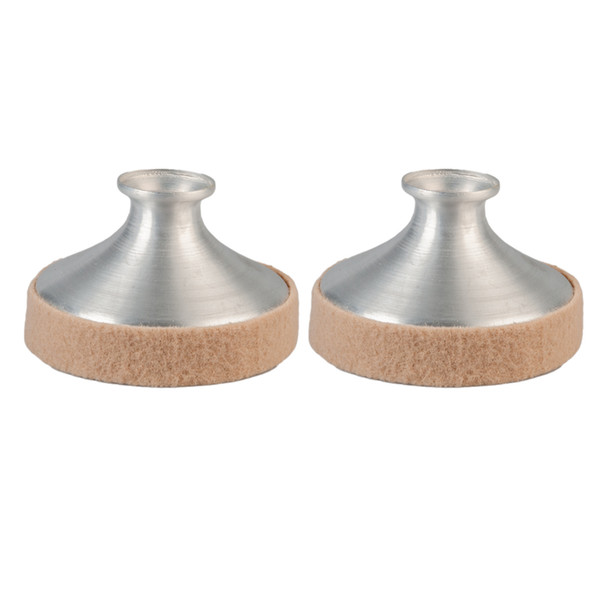 NAOMI 2PCS Practice Light-Weight Aluminum Saxophone Mute Silencer For Tenor Saxophone Sax Cream Color