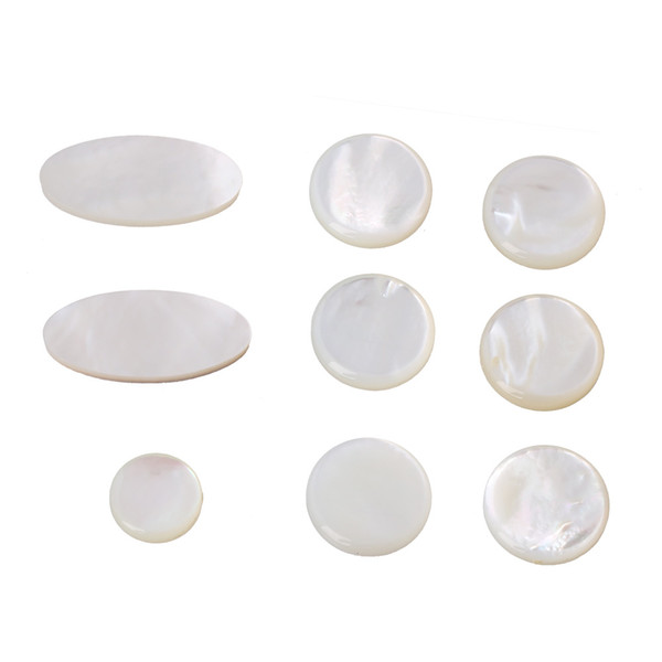 9PCS Saxophone key buttons inlays keys Natural White Butterfly Shell Materials