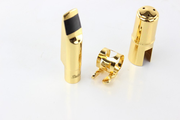 Dukoff Bb Tenor Saxophone Metal Mouthpiece Gold And Silver Plated Jazz Sax Mouthpiece Size 5 6 7 8 9 B Flat Saxophone Instrument Accessories