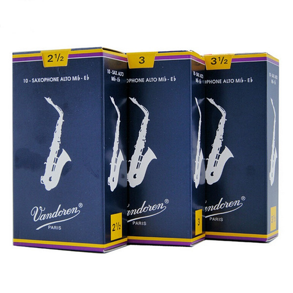 Free Shipping Brand France Vandoren Traditional Reeds For Alto Eb Saxophone Instrument Accessories Reeds 2.5#, 3# Box of 10 Pieces