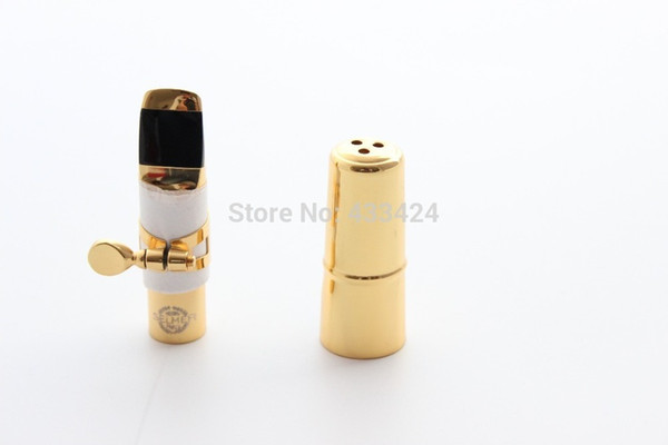 SELMER soprano B flat Bb SAX Metal Mouthpiece # 6 for Saxophone Beginner GOLD plated Saxe