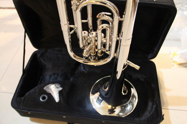 Bach Stradivarius Double Silver plated TR-190S Flat Professional Alto Top Musical Instruments Brass Bugle Eb 120218