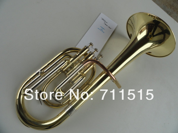 Free Shipping Bb French Horn 3 Straight Key Bass French Horn Brass Instrument With Mouthpiece And Nylon Case