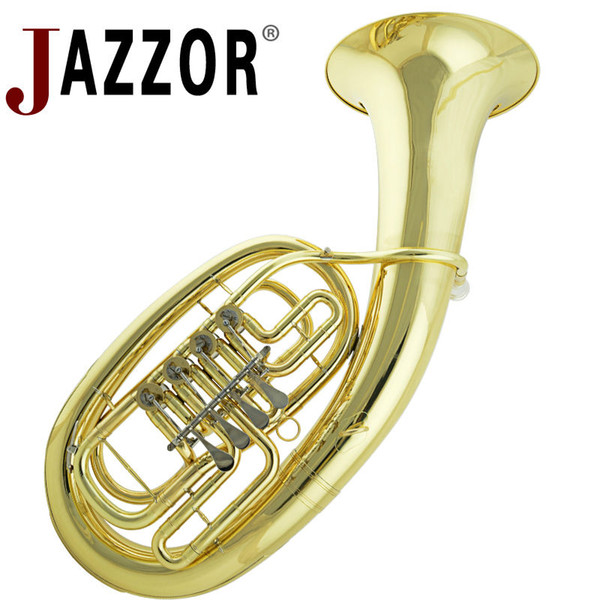 Professional JAZZOR JZEU-310 Professional Euphonium B Flat Gold Lacquer Grading Brass wind instrument with mouthpiece and case