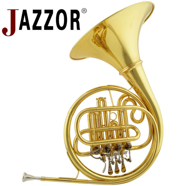 Professional JAZZOR JBFH-700 French Horn B Flat Separated Bell brass body 4 key French horn entry model Gold Lacquer instruments