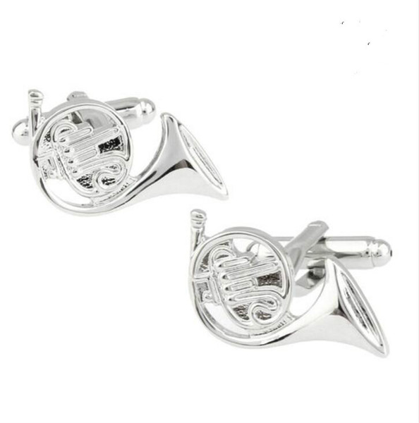 Sousaphone Cuff Links Quality Brass Material Silver Color Musical Instruments Design Free Shipping