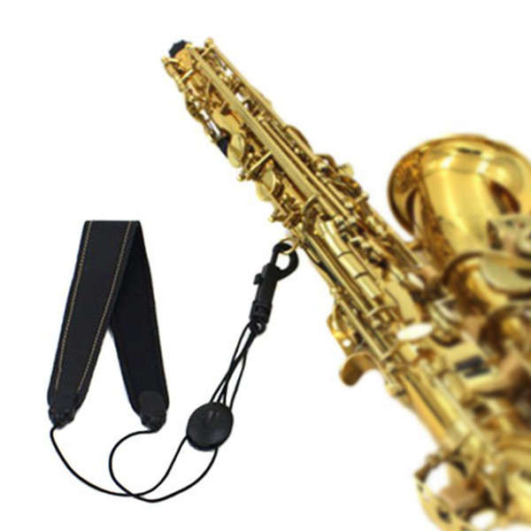 1PCS Adjustable Saxophone Sax Leather Nylon Padded Neck Strap with Hook Clasp Free shipping