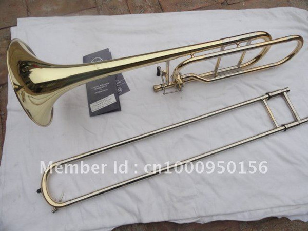 Bach 42BO Senior Tenor Trombone 95 Alloy Copper Body Gold Lacquer Surface Bb Trombone Musical Instruments Free Shipping