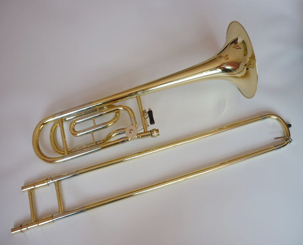 2018 New Arrivals Tenor Trombone Instrument Tone B-F Gold Lacquer Performance for Beginner Brass Musical Instruments