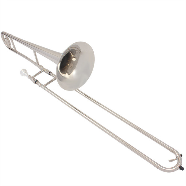 The factory sells direct tone long trombone instrument golden silver trombone musical instrument, wholesale brass material