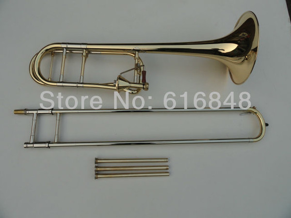 High Quality Tenor Brass Trombone Gold Plated Tapered Trombone Edward 42 B Flat Drawn Tubes Musical Instruments Trombone