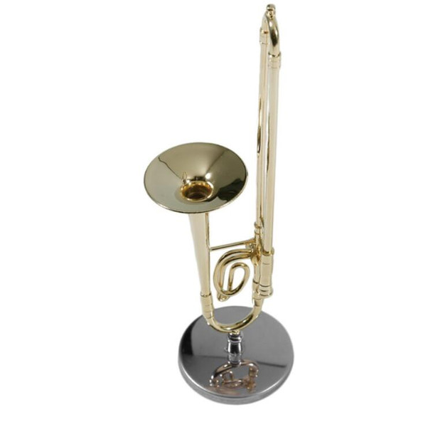 Creative Mini Trombone A Nice Gift For Child Surface Gold Lacquer Mini Trombone Model Musical Instrument Trombone New Arrival