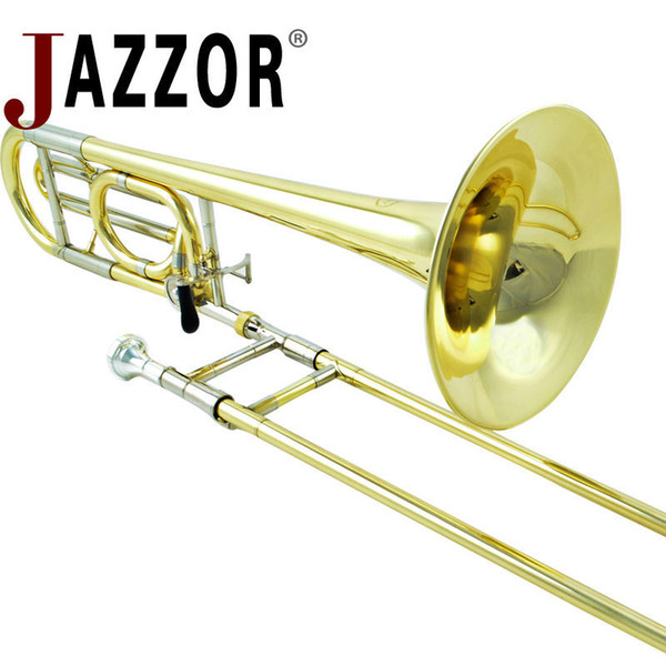 JAZZOR JZTB-320 Bach Type Tenor Trombone Instrument Case Bb F Tone Adjust Musical Music Instruments Profesional Professional Trombon Trompa