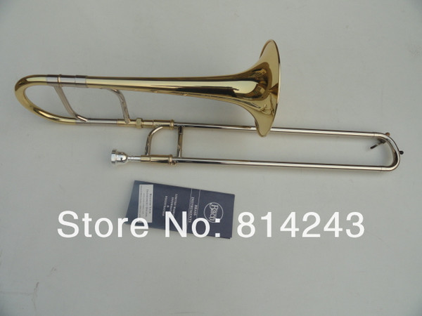 Bach Brand New Gold Eb Alto Trombone Surface Gold Lacquer Trombone Alto E Flat Student Horn Nice Sounda Tuba Instrument