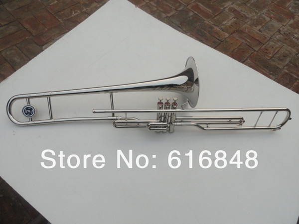 3 Keys Tenor Trombone 85 Alloy Copper Tube Silver Plating Surface Musical Instrument Trombone For Student With Case