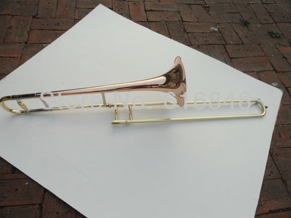 High Quality Phosphorus & Copper Tube Gold Lacquer Surface Eb Adjustable Alto Trombone Play Music Instruments With Case