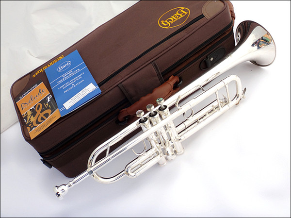 Bach TR-190GS Bb Trumpet High Quality Silver Plated B Flat Professional Trumpet Top Musical Instruments Brass Bugle Trumpete