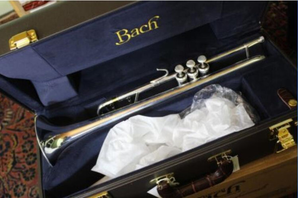 New Listing Bach 37 Silver Plated Trumpet 180S 37 Trumpete with Original Blue Case Free shipping 5-8 days