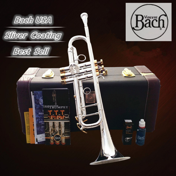 USA Bach Trumpet silver Coating small Musical instruments professional Trumpet