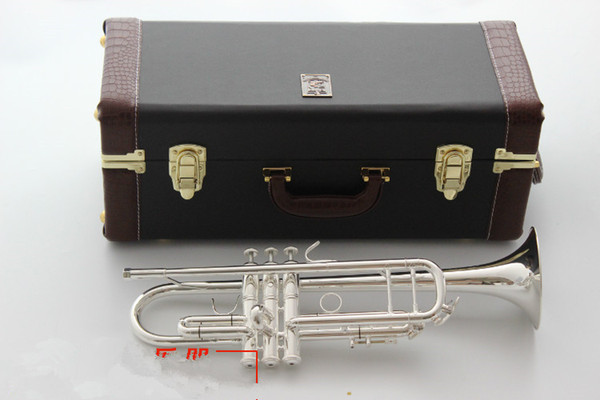 American made Baja trumpet Gold Copper Plated Sterling Silver AB-190S trumpet instrument silver plated trumpet down B tone Hard box