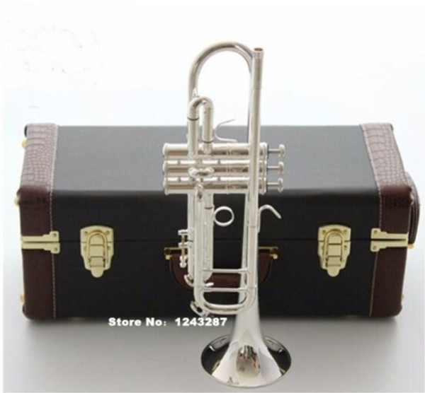 New Genuine Americano Bach Trumpet gold and silver plated silver AB 190S small Musical instruments Playing professional Free shipping