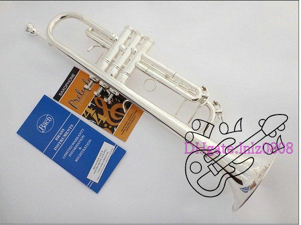 BachLT180S-37 silver Bb trumpet brass instruments China Free shipping