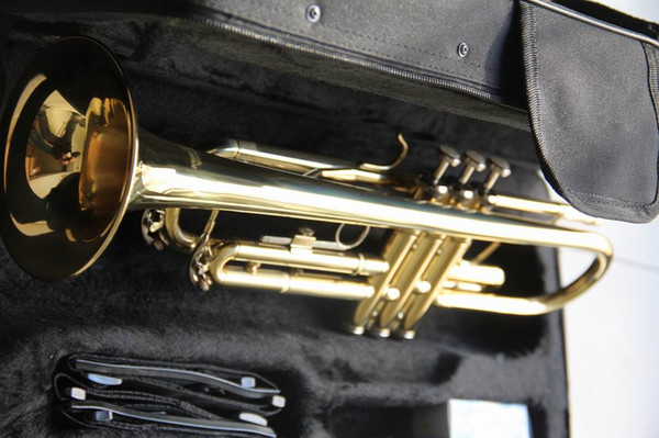 Wholesale Trumpet Bb B Flat High-quality Brass Gold-painted Trumpet 120110