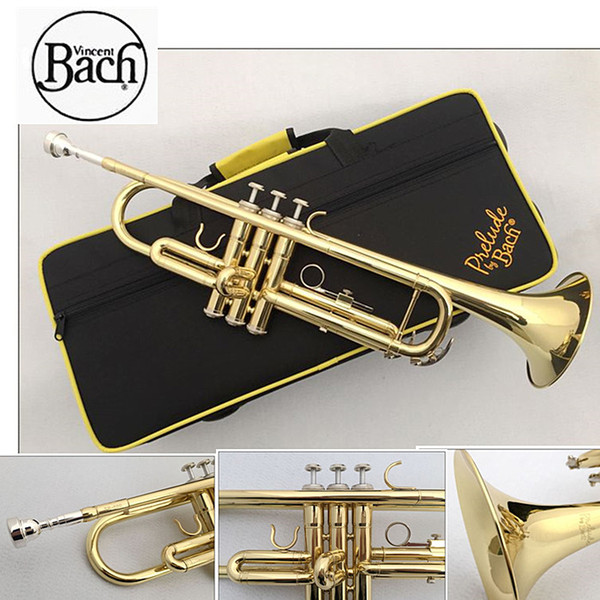 BACH Trumpet gold and silver plated TR-600 small Musical instruments professional Trumpet