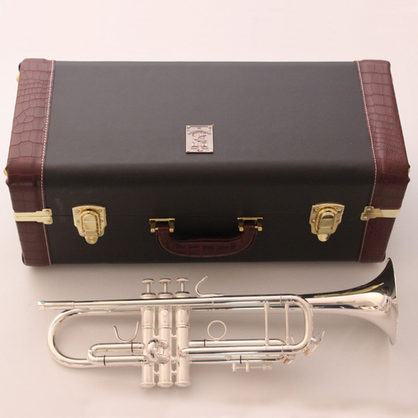 Vincent Shrotenbach Stradivarius Professional Bb Trumpets AB-190S Silver Plated Trumpet Mouthpiece Accessories Case