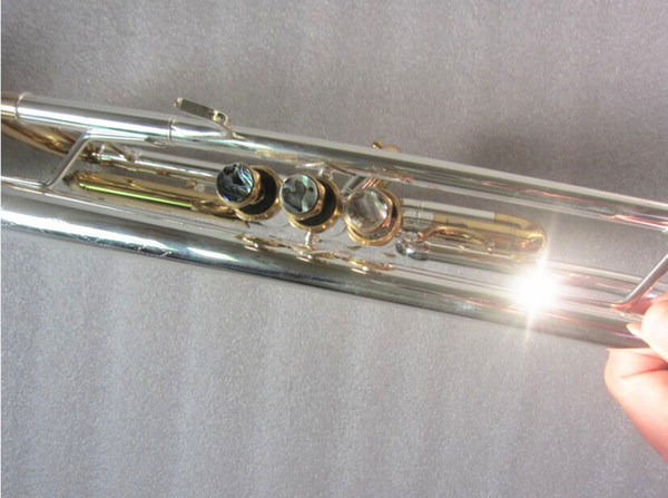 Silver-plated Baha trumpet new Silver-plated body gold key LT180S-72 B flat professional trumpet bell Top musical instruments Brass horn