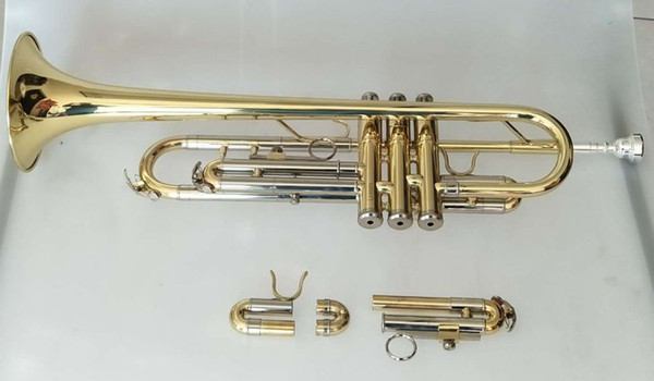 1 pcs Professional trumpet Bb/C key Professional Yellow brass body +case Good quality and good color