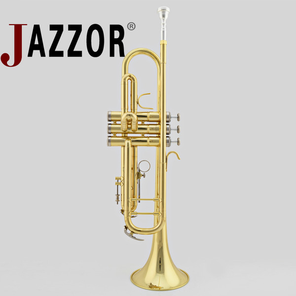 JAZZOR JBTR-400 B Flat trumpet Professional trumpet with mouthpiece and case Brass wind instruments