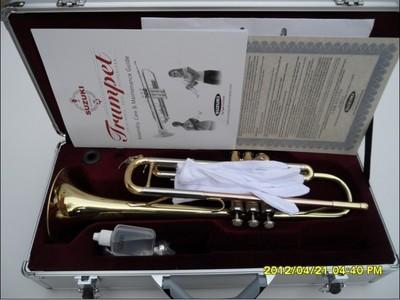 Suzuki Professional Trumpet Gold Lacquer and Silver Plated Brass Instruments Phosphorus&Bb Trumpet musical instruments Trompeta