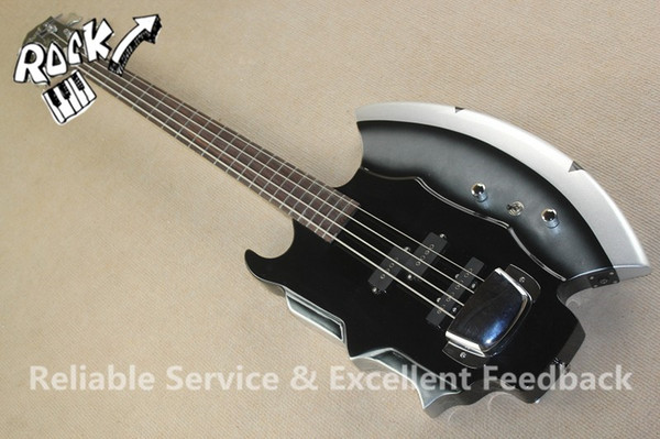 RARE Xort GENE SIMMONS AXE Signature Guitar Black 4 Strings Electric Bass Guitarra Chrom Pickup Cover In Stock For Sale