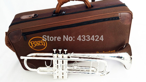 American Bach Original Authentic Double Silver-plated TR-190GS Flat Professional Trumpet Top Musical Instruments Brass Bugle Bb Trumpets