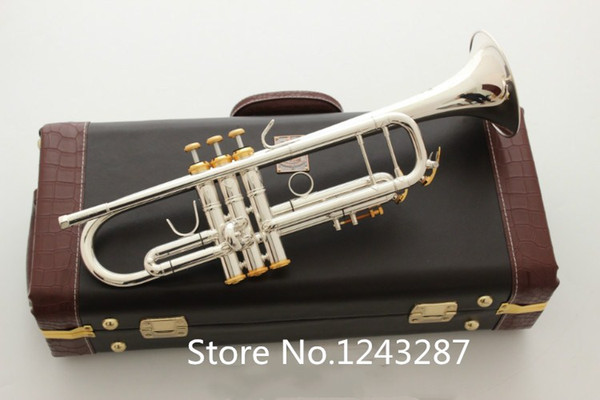 Baha Trumpet LT180S 72 High quality New trumpet silver plateds Gilding instruments Professional performance free shipping