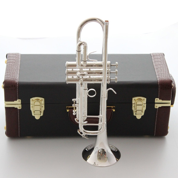 Brand New Vincent Shrotenbach Stradivarius Professional Bb Trumpets AB-190S Silver Plated Trumpet Mouthpiece Accessories Case