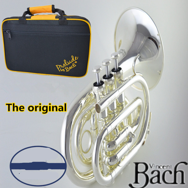 American original Bach Palm number /pocket trumpet musical instrument Professional trumpet music instrument Fall B silver plated