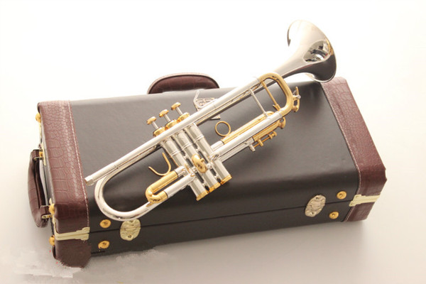 Bach trumpet instrument LT180S-72 silver plated double color down B tone trumpet integrated horn