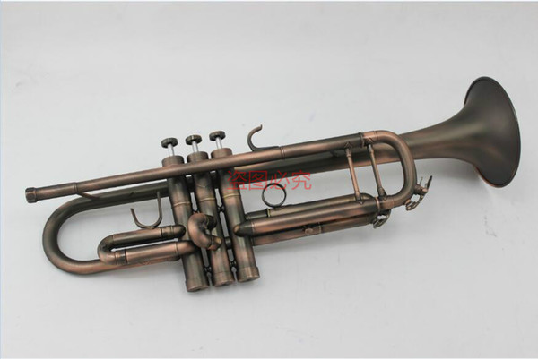 High Quality MARGEWATE Bb Brass Trumpet Unique Matte Antique Copper Surface Professional B Flat Instruments Trumpet For Students