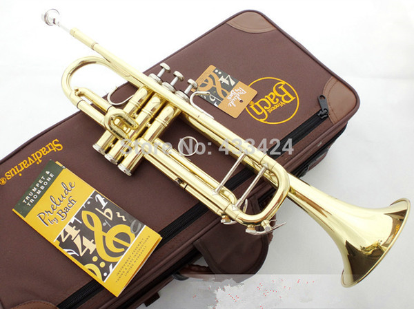 American Bach TR-600 Gold-Lacquer B Flat Bb Professional Trumpet Top Musical Instruments In Brass Trompete Trumpeter Bugle