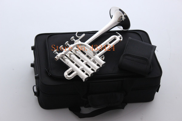 Bach Soprano Piccolo professional Trumpet Bb Flat Bell Top Musical Instruments In Brass Trompete Trumpeter Bugle Horn Trompeta Genuine