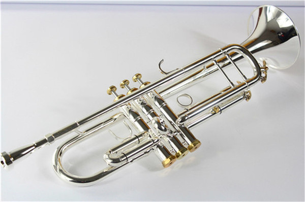 New FREE Senior Bach Silver Plated Trumpet LT197G Small Brass Musical Instrument Trompeta Professional High Grade.