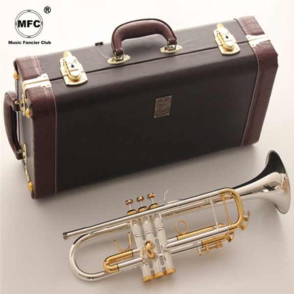 Vincent Shrotenbach Stradivarius Professional Bb Trumpets LT180S-72 Silver Plated Gold Key Trumpet Mouthpiece Accessories Case