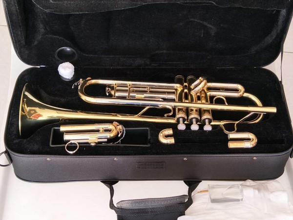 Brand Professional Bb Trumpet JINYIN JYTR-M350 High Quality Yellow Brass Body Gold Lacquer With Case Free Shipping