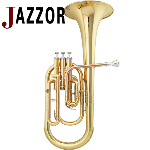 Professional Alto Horn JAZZOR JYAH-E100 E Flat keys high grade Gold Brass wind instrument with mouthpiece and case