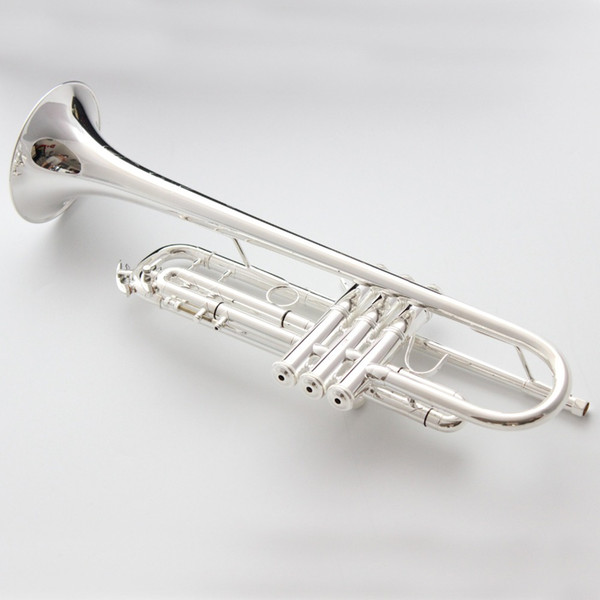 Vincent Shrotenbach Stradivarius Professional Bb Trumpets LT190S-43 Silver Plated Trumpet Mouthpiece Accessories Case