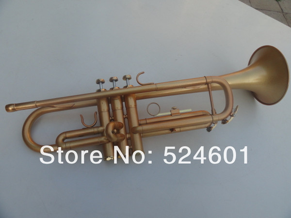 Unbranded Brass Bb Trumpet Can Customizable Logo High Quality Surface Matte Gold Plated Bb Trumpet Musical Instrument Free Shipping