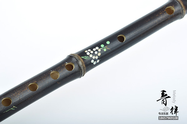 Free shipping Factory outlets Zizhu a flute She plays the flute Black Bamboo Carved plum blossom Bamboo Flute Musical Instruments