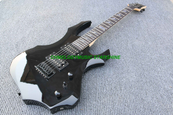 Chmelodymusic Lzeal starshine fixed bridge black color electric guitar guitrra customized production available SSS pickups guitar